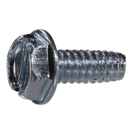 Sheet Metal Screw, #10 X 1/2 In, Zinc Plated Steel Hex Head Hex Drive, 30 PK